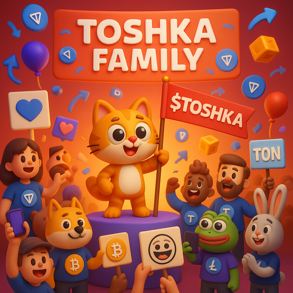 Toshka and fans with TOSHKA banner